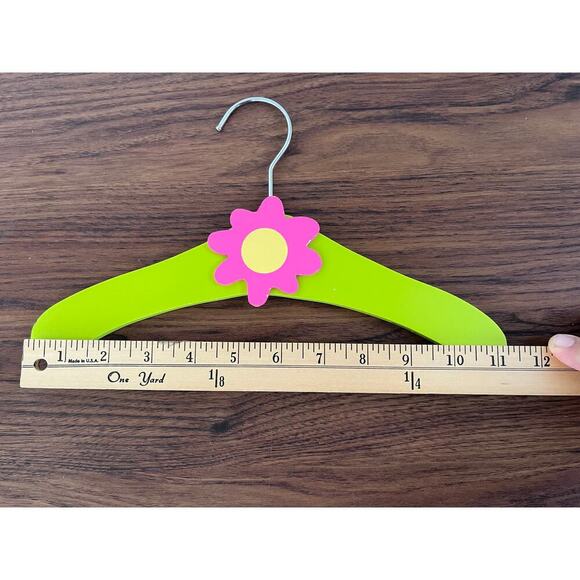 Set of 4 VTG Flower Power Kid Hangers Pink Green Girly Girl Y2K Princess Bedroom - Picture 3 of 6
